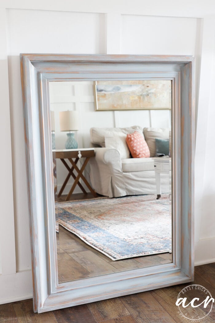 patina frame mirror
