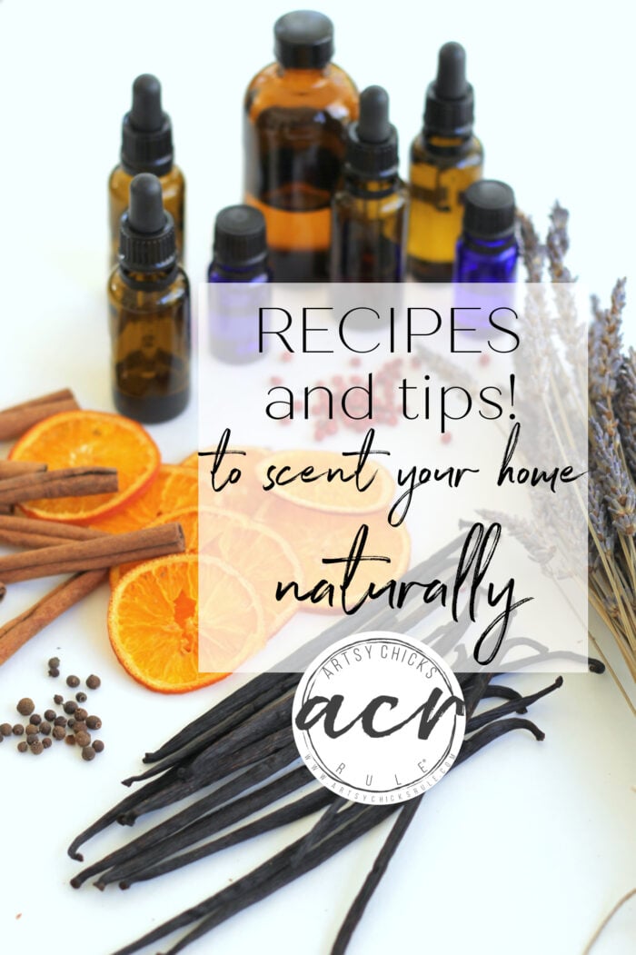essential oil bottles and natural items