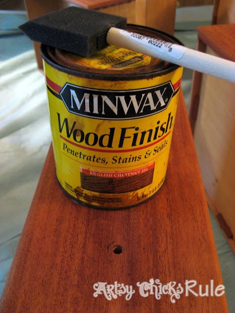 minwax wood staon on drawer front