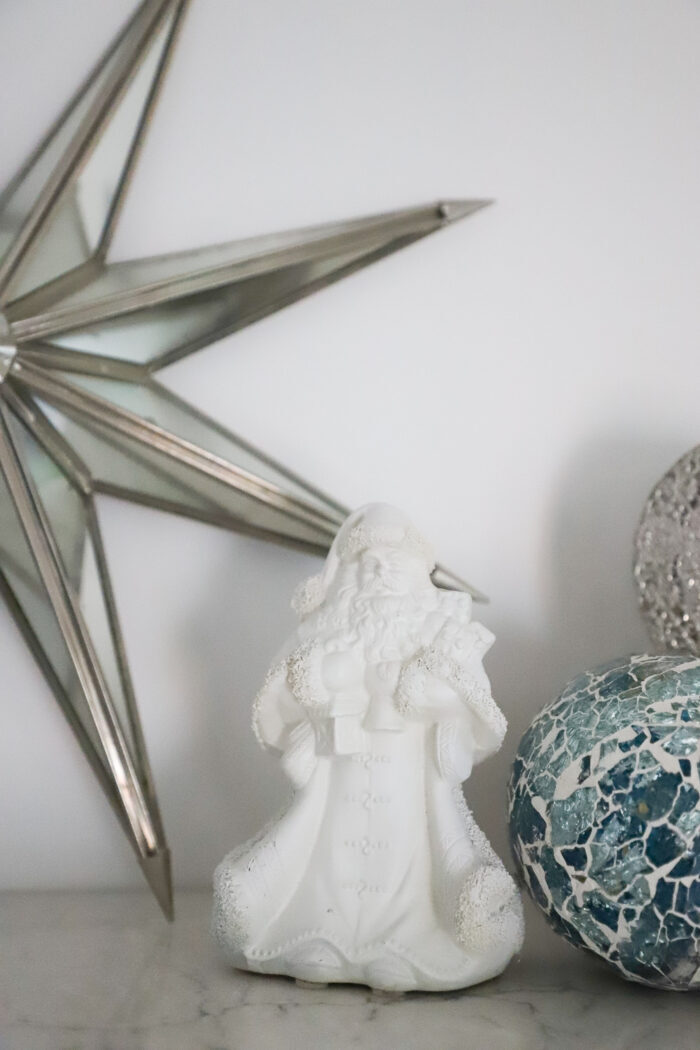 white ceramic santa