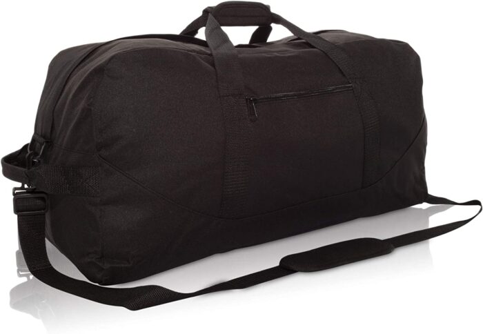 black duffle bag