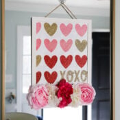 Dollar Tree Valentines Decoupage Door Hanger artsychicksrule-13