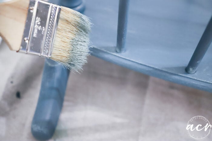 dry brushing with French Eggshell