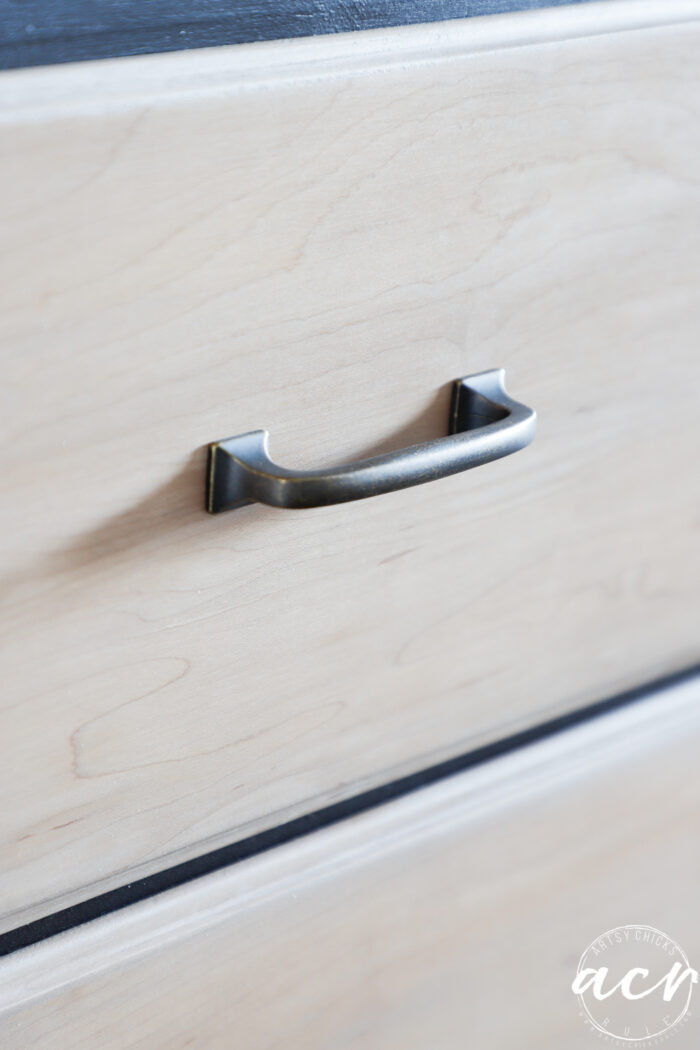 close up of handle pulls