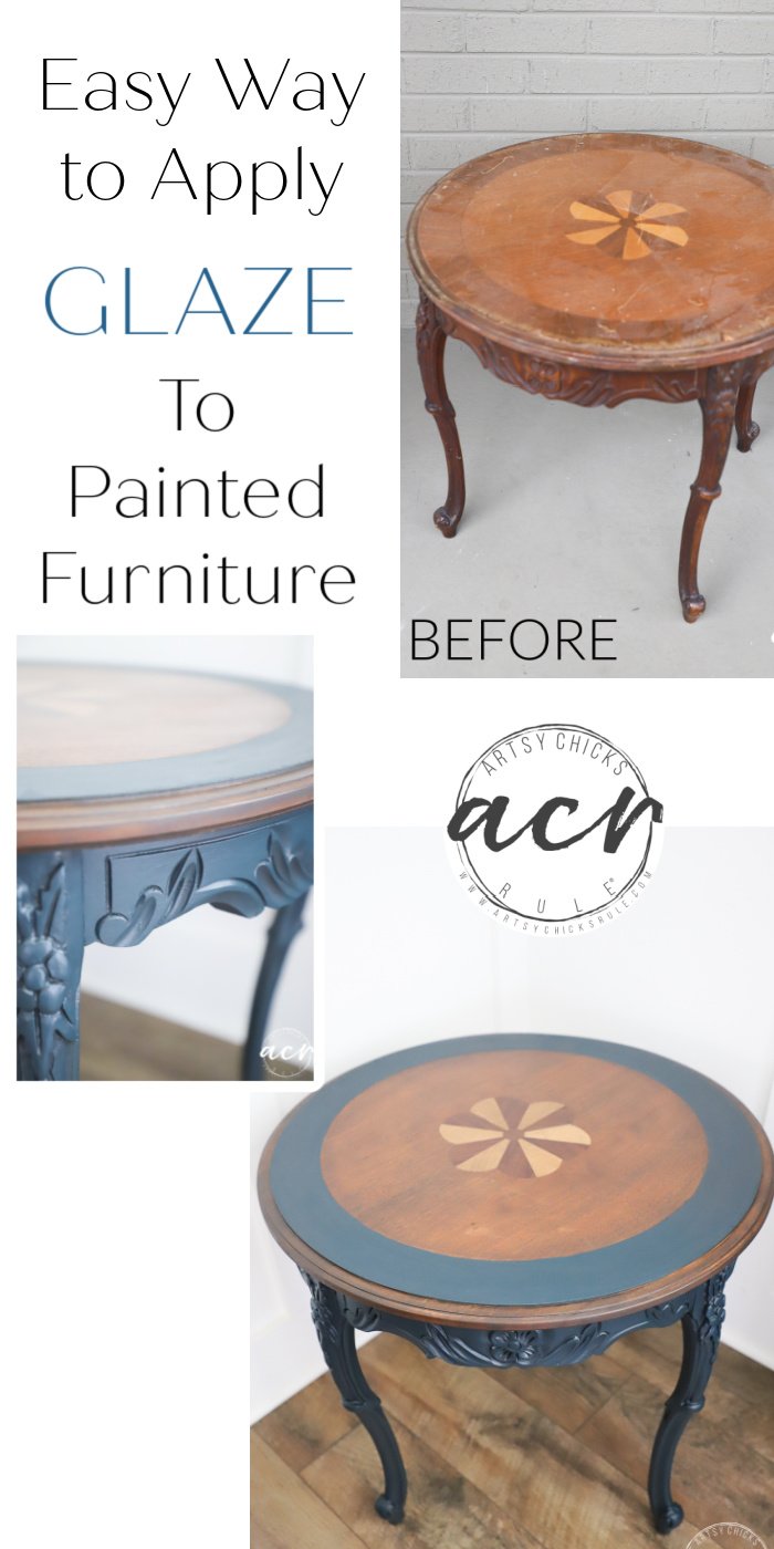 Easy Way To Glaze Painted Furniture Artsy Chicks Rule®