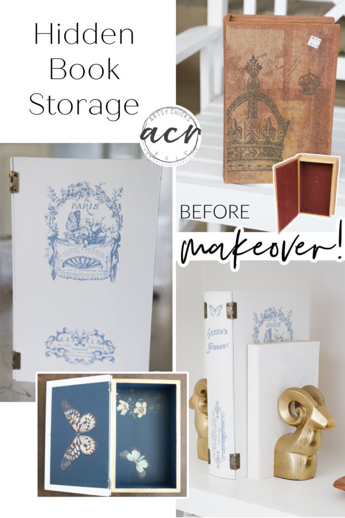 Let's make over this thrifty find because who doesn't need hidden book storage?!! artsychicksrule.com