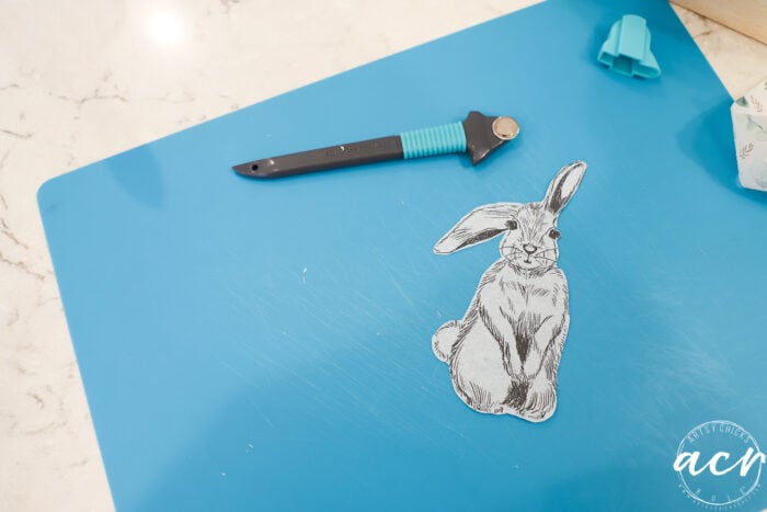 rotary cutter with bunny cutout