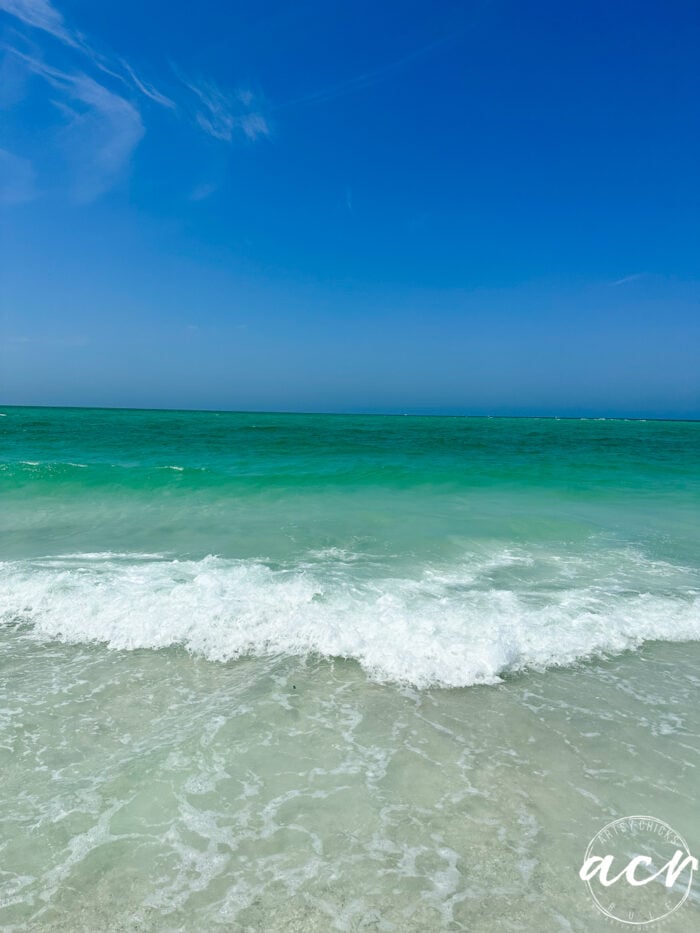 blue skies and turquoise waters