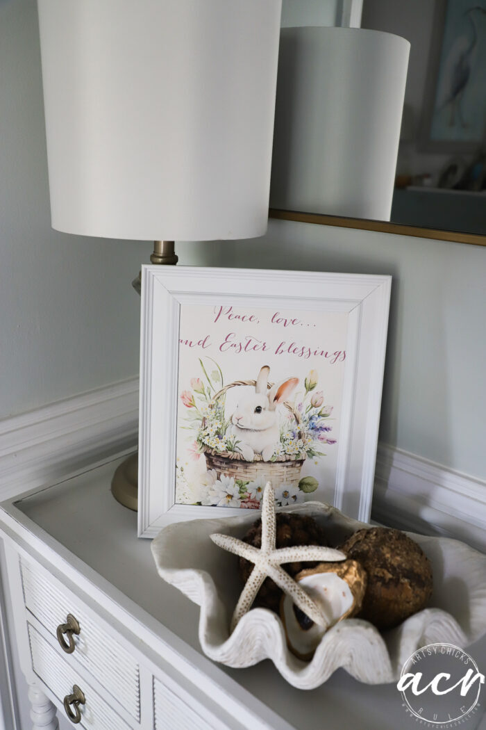 printable in frame on foyer table