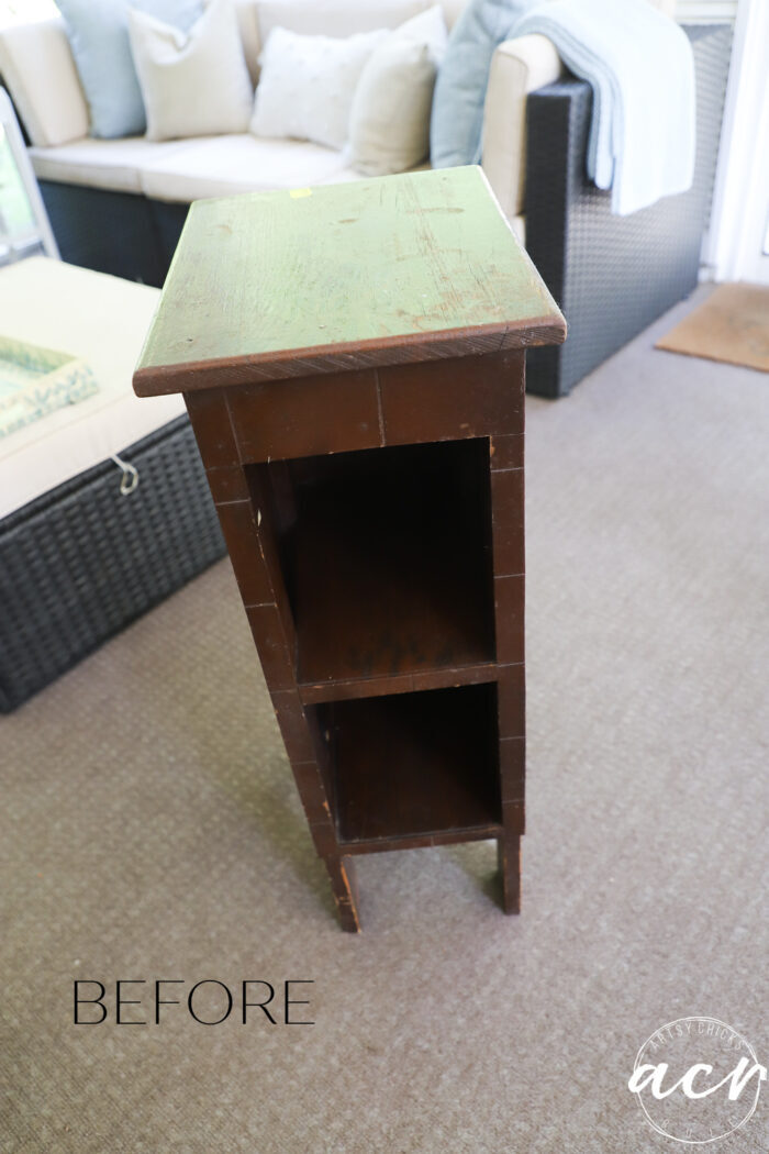 brown shelf cabinet before