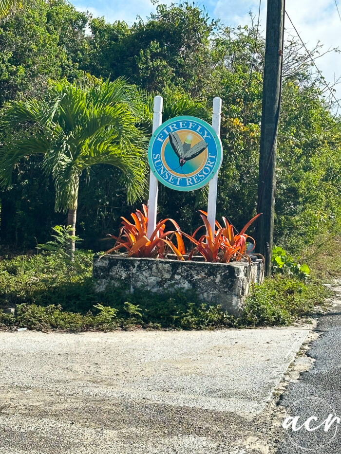 Firefly resort sign at entrance