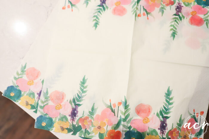 floral napkins