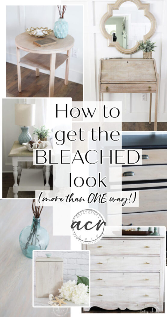 Bleached furniture ideas with lots of inspiration PLUS different ways to achieve this look! artsychicksrule.com