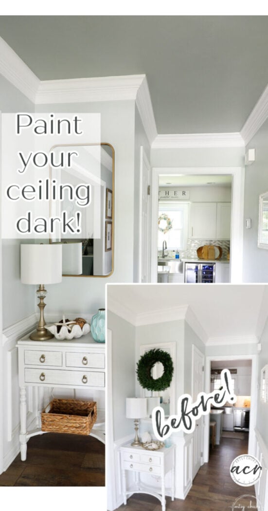 Paint your ceiling dark...or darker anyway! I'll tell you a few reasons why you should! artsychicksrule.com