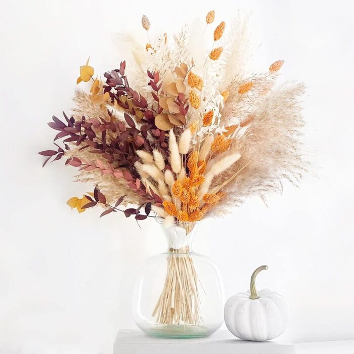 fall colored dried florals