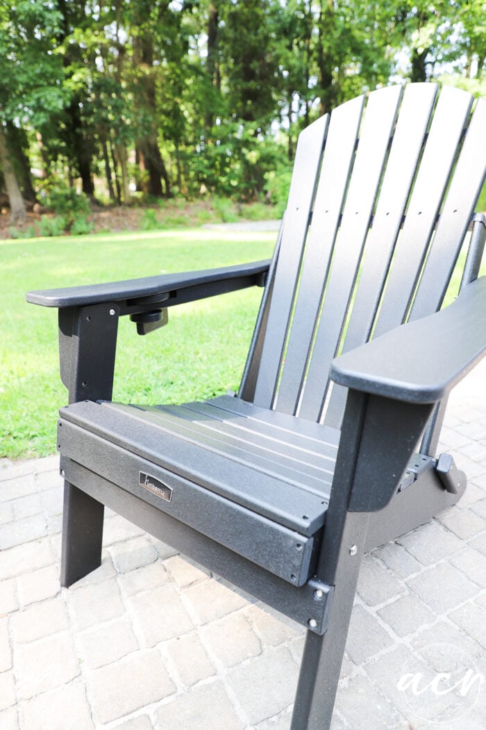 black adirondack chair