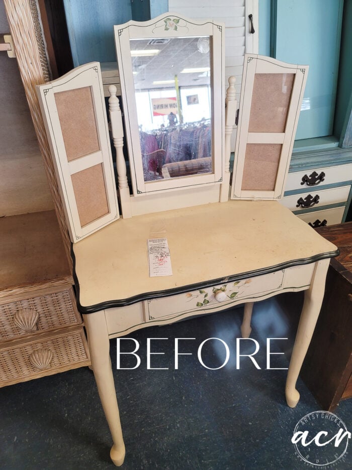 French Provincial dressing table before