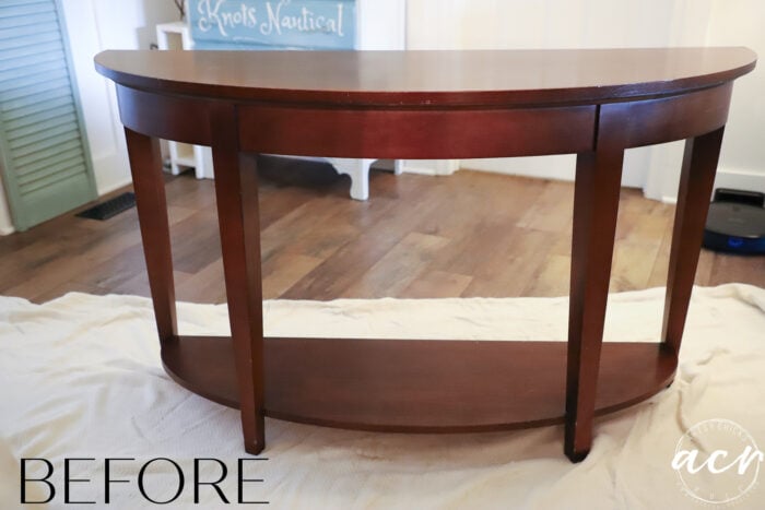 How To Paint A Console Table (to add interest)