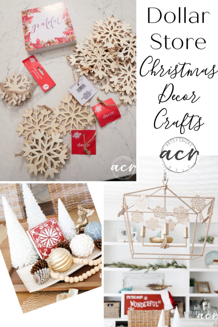 Dollar Store Christmas decor craft ideas! Inexpensive holiday decor ideas for your home and more! artsychicksrule.com