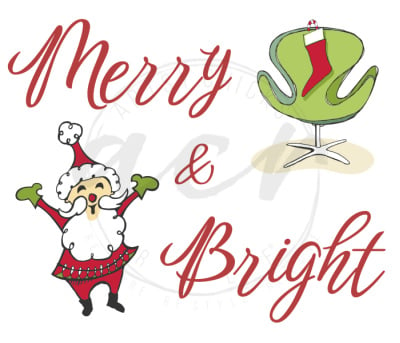 merry and bright santa printable
