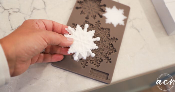 snowflake just out of the mould