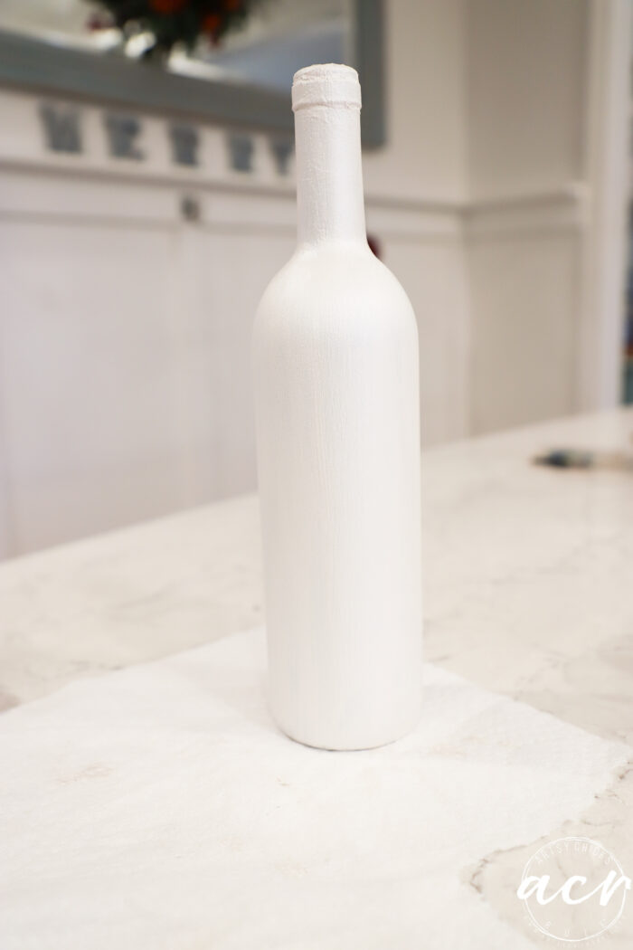 bottle painted white