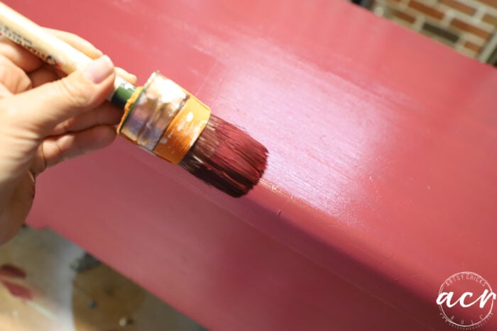 painting the cedar chest in Winchester