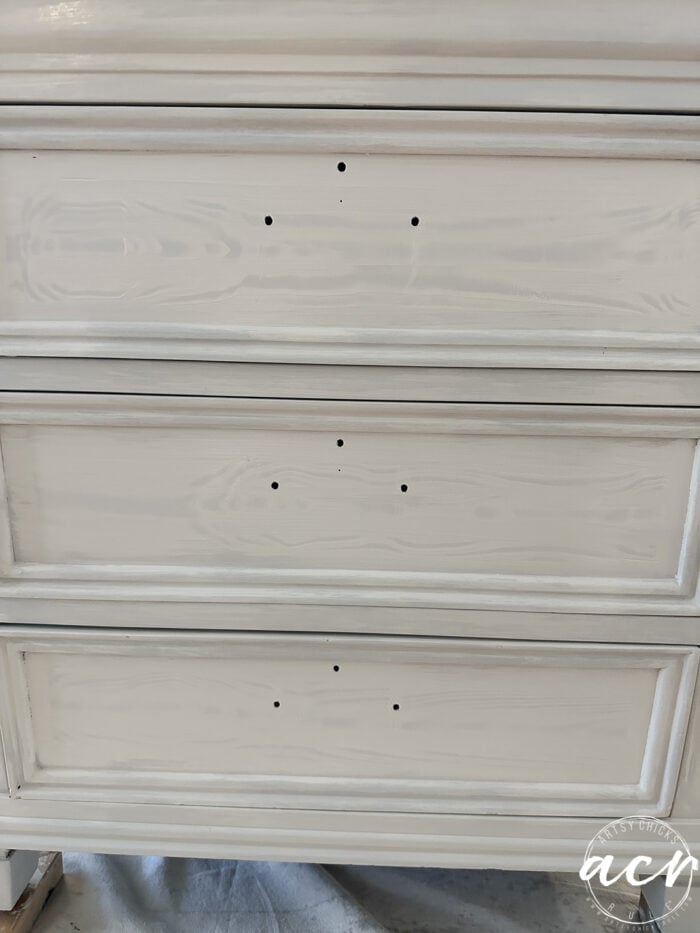 drawer fronts with wood grain added