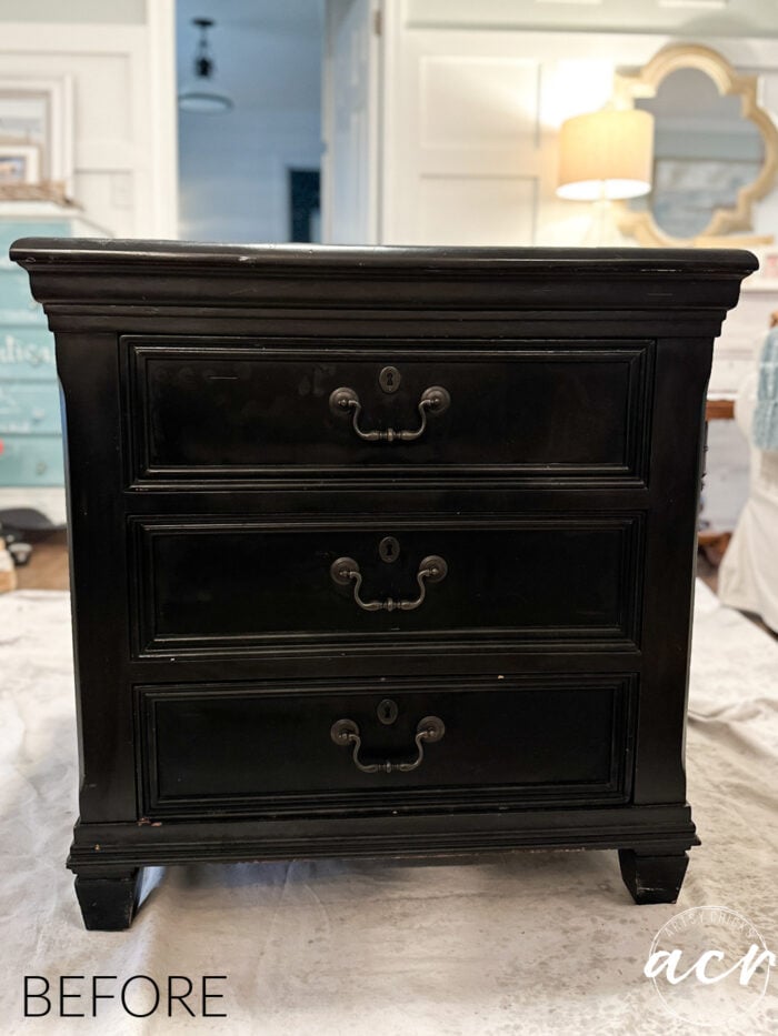 black nightstand