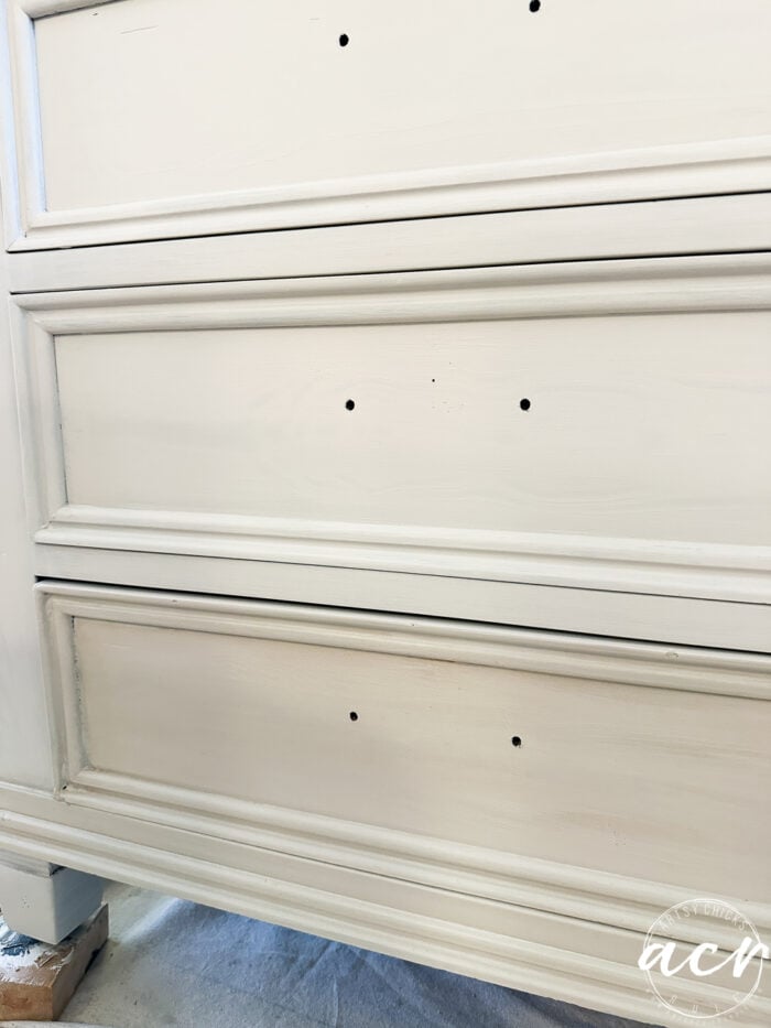 stain on bottom drawer