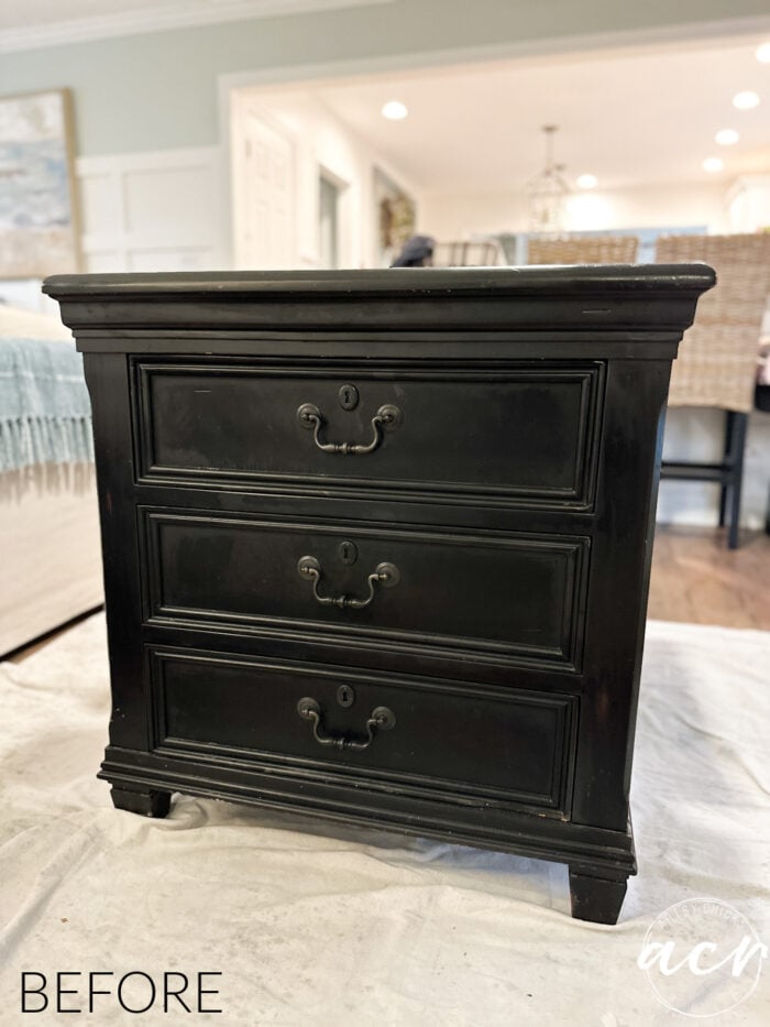 black front nightstand