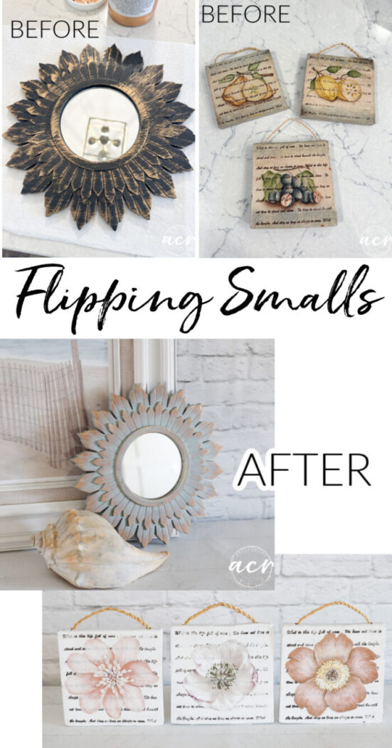 Flipping smalls take two! These thrifted small decor pieces are a great way to decorate your home on a budget! artsychicksrule.com