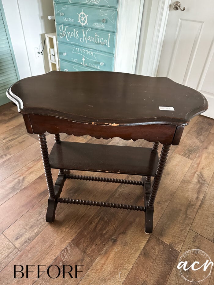 Spindle Leg Table Makeover