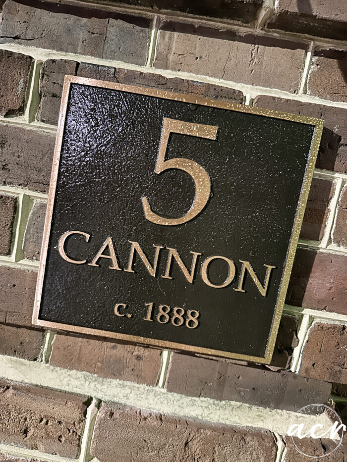 5 cannon st c.1888 plaque on brick wall