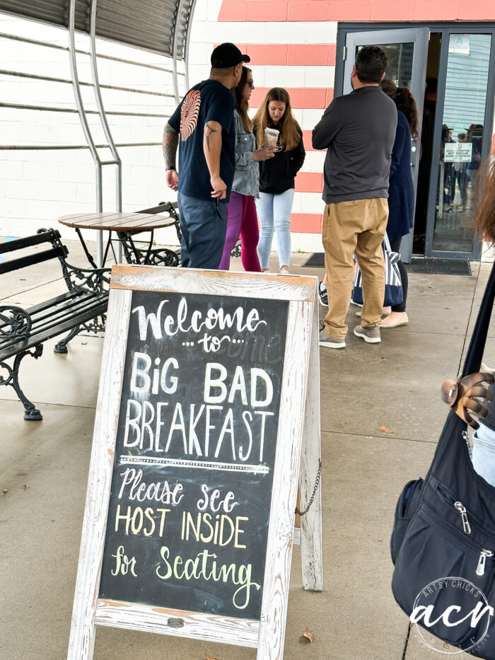 big bad breakfast chalkboard