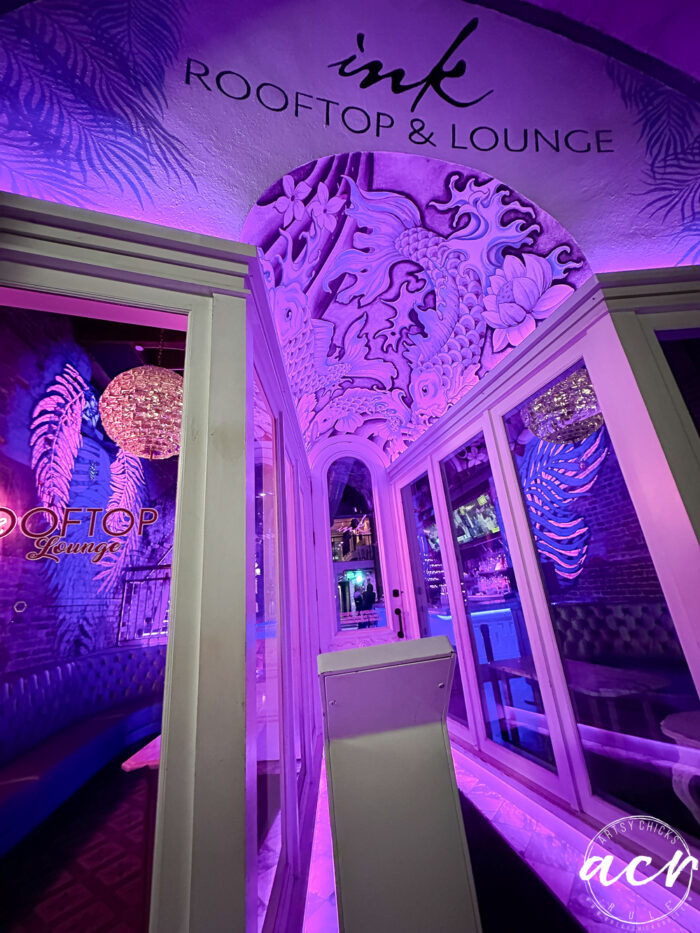 purple lights ink rooftop