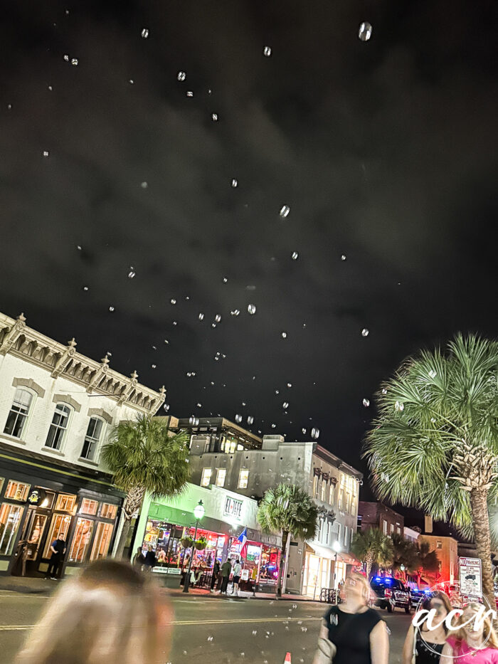 bubbles in the night sky