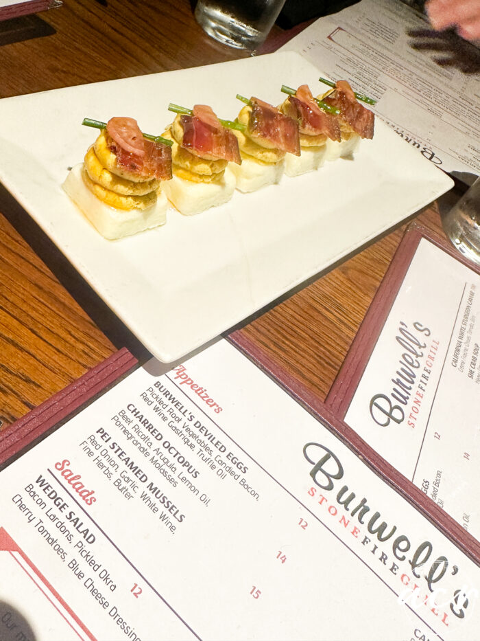 plate of fancy deviled eggs