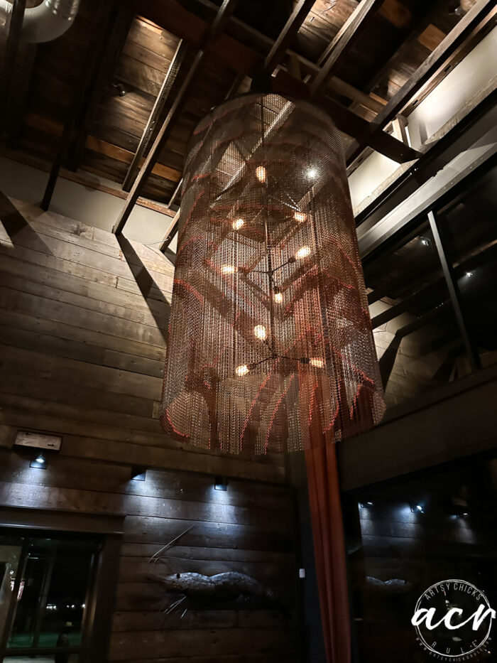 metallic light fixture