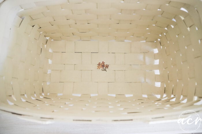 inside of basket with tiny transfer