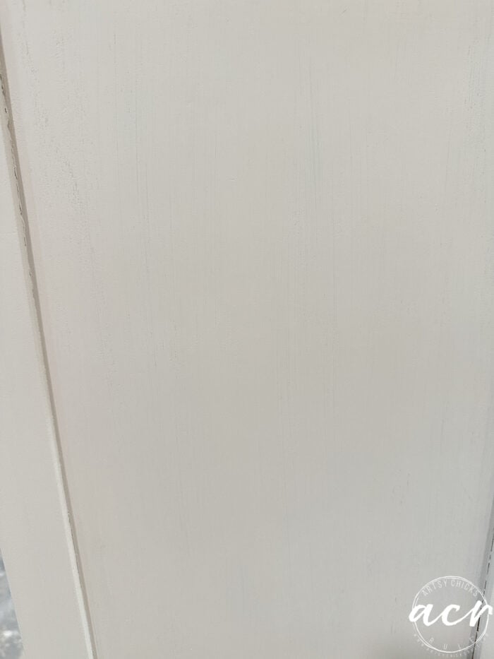 one coat of paint on wood