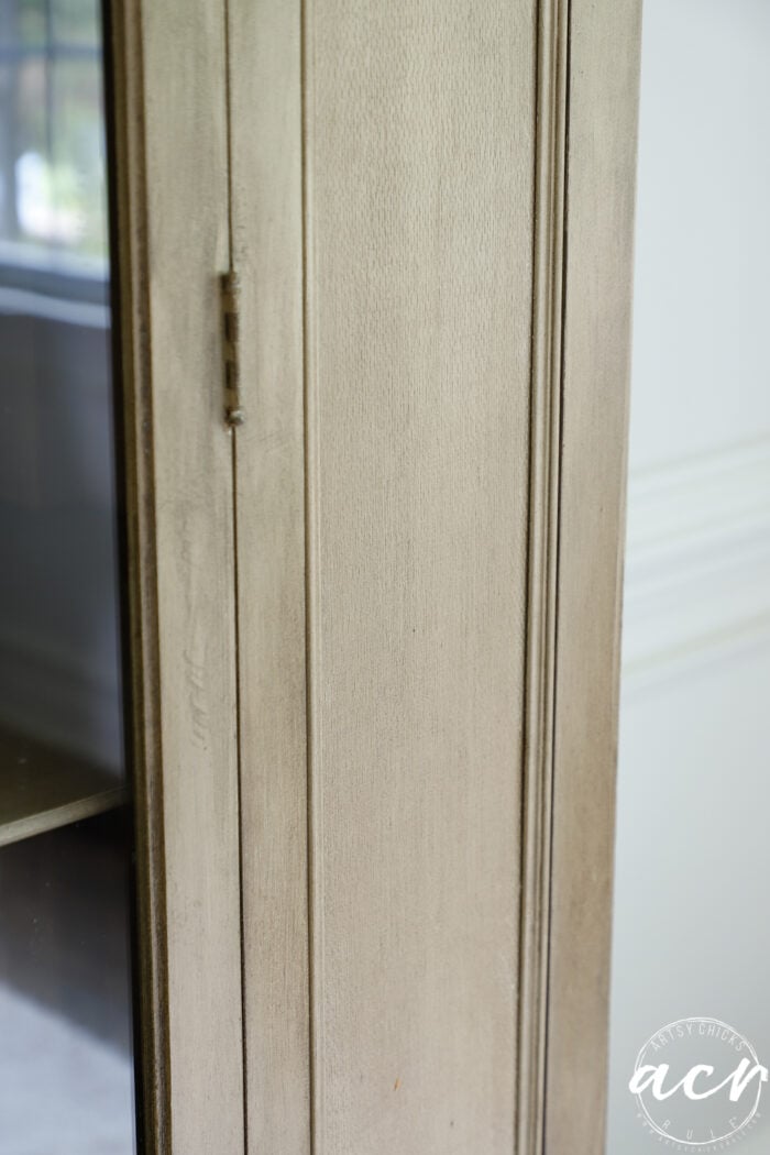 close up of the door and sides