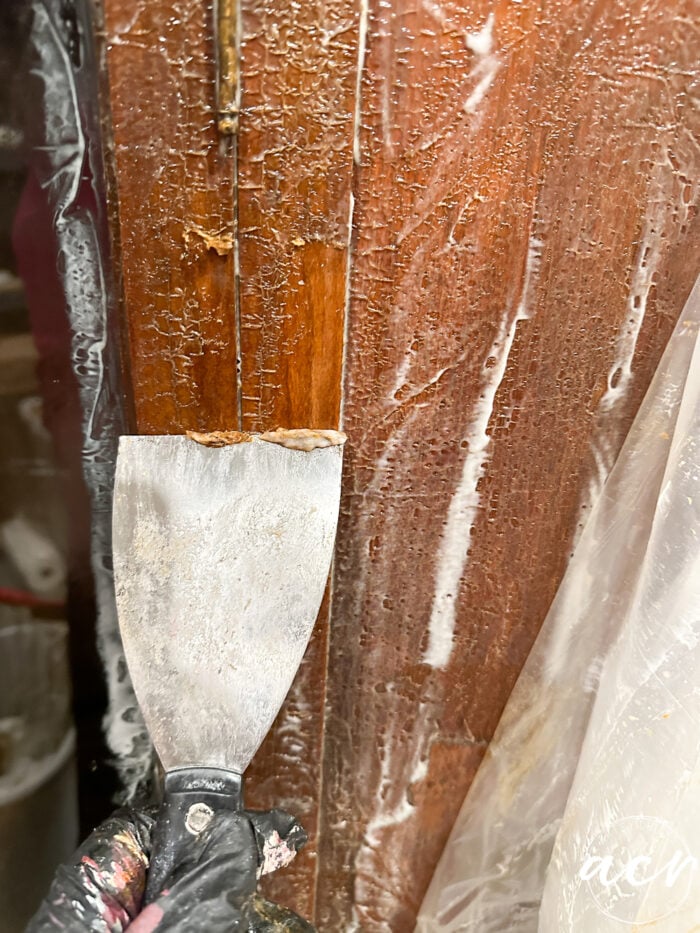 scraping the finish off