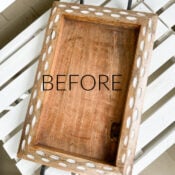 Tray Makeover with Napkin Art and Image Transfer-1