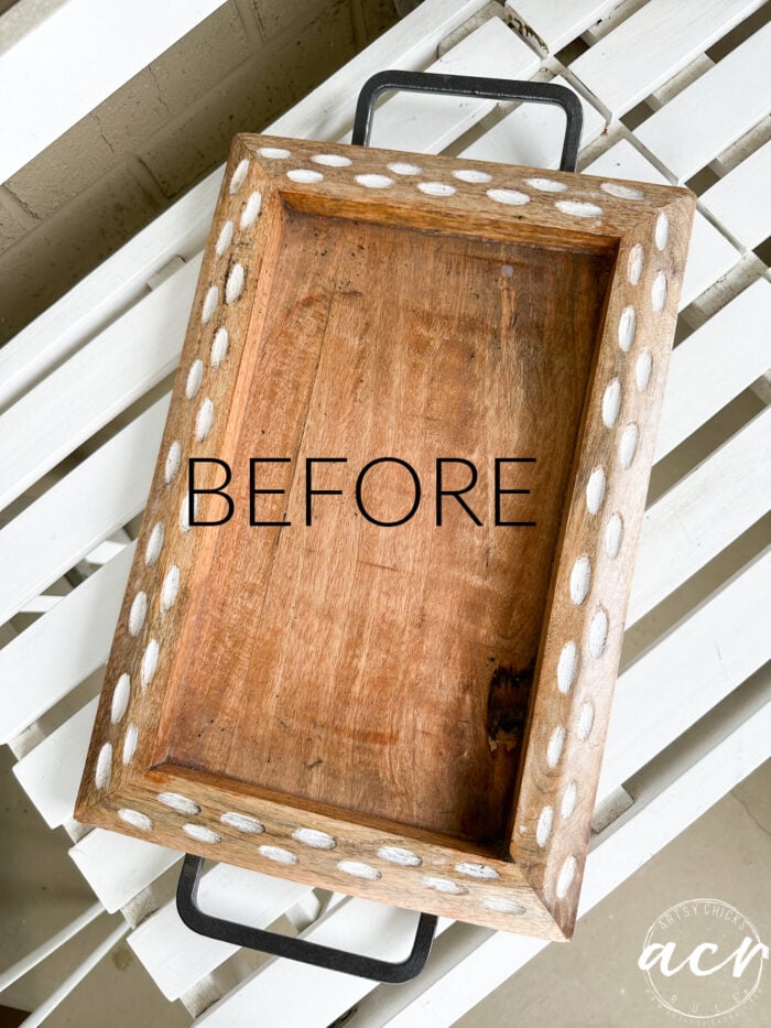 Tray Makeover with Napkin Art and Image Transfer