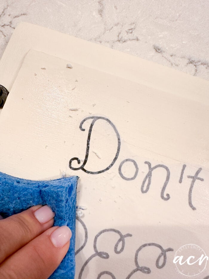 rubbing paper off