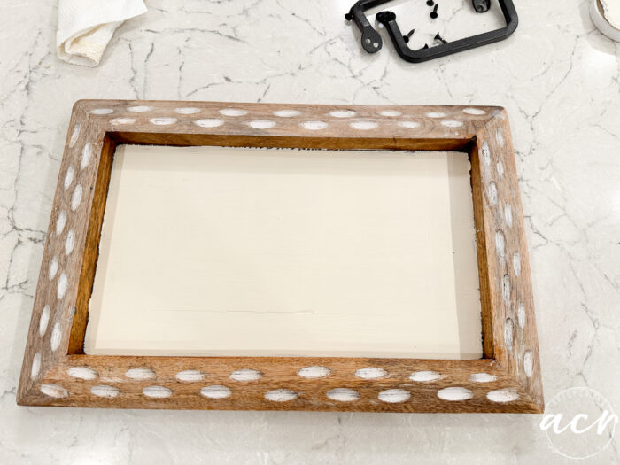 tray painted on bottom