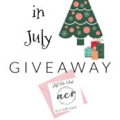 Christmas in July Giveaway