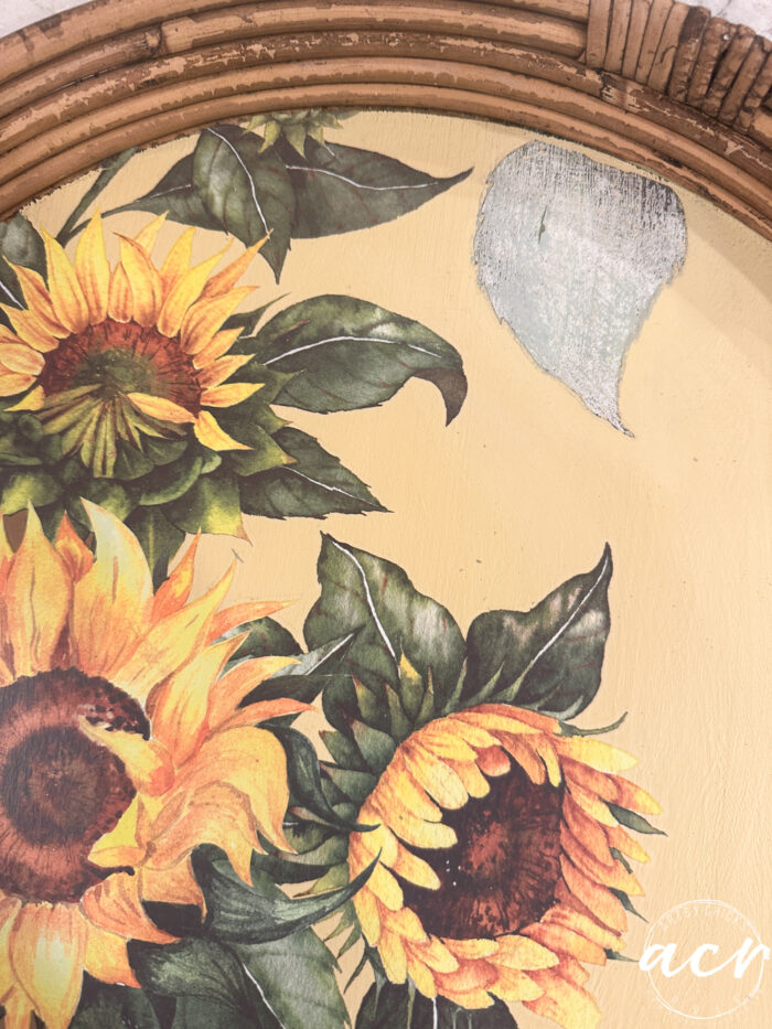trying to sand away leaf