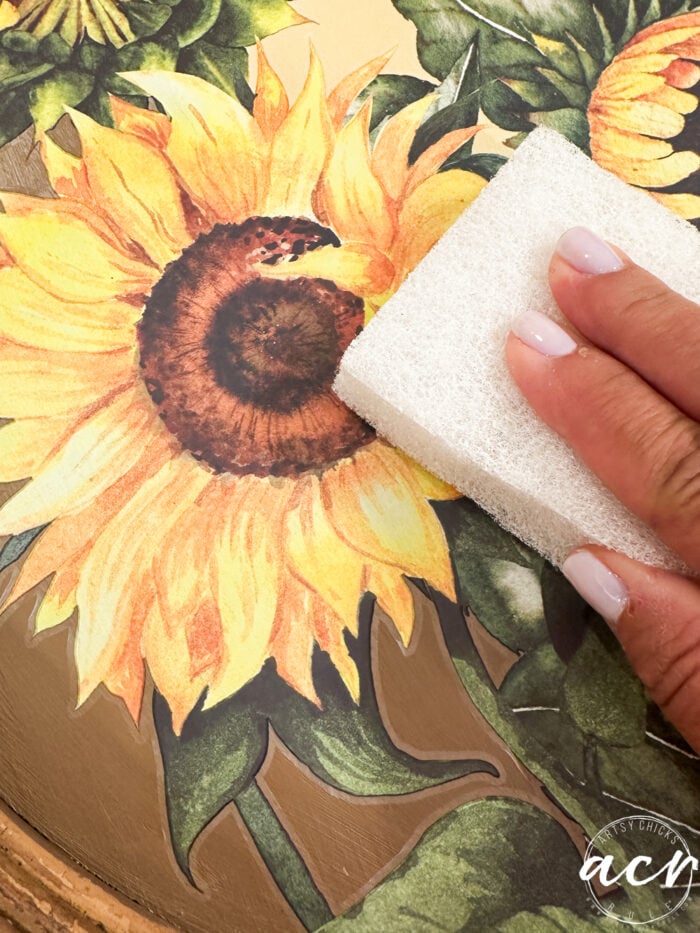 burnishing transfer with polishing pad